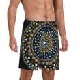 thumbnail image 2 of Kdxio Dot Mandala Print Mens Sleep Shorts Bottoms Soft Comfy Pajama Wear Pants with Drawstring Pockets, 2 of 7
