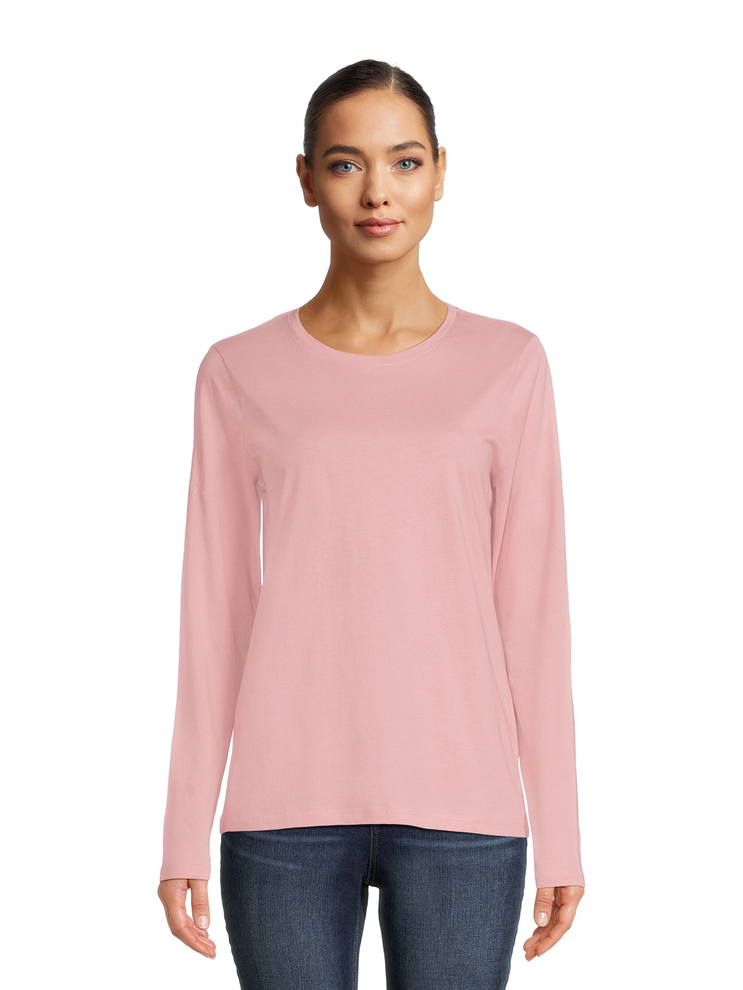 Time and Tru Women's Long Sleeve T-Shirt (3 Pack)