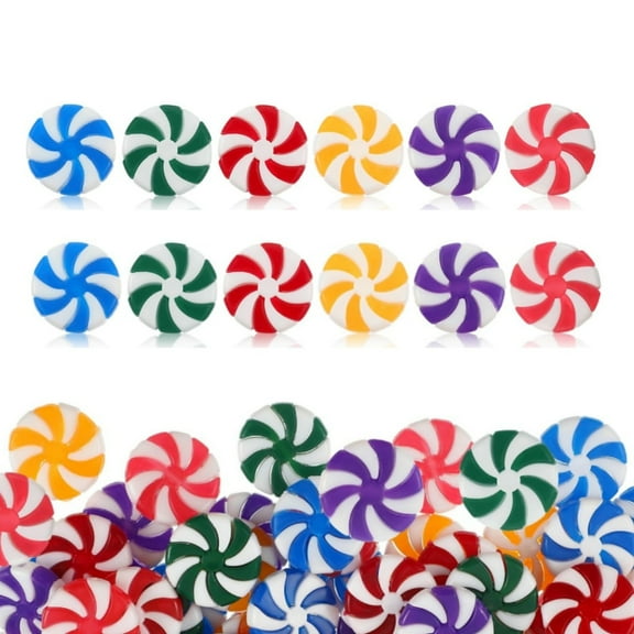 Christmas Tree Decorations,120pcs Xmas Candy Decor,QZS Christmas Crafts Ornaments for Home,1in Peppermint Candy Decorations