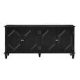 thumbnail image 5 of Hassch Sideboard Buffet Cabinet with 4 Doors, Kitchen Storage Cabinet, Cupboard with Adjustable Shelves, Coffee Bar Cabinet for Dining Room, Living Room, Black, 5 of 10