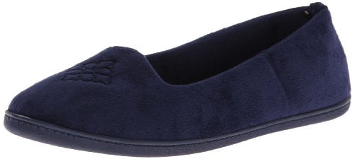 Dearfoams Womens Rebecca Microfiber Velour Slipper