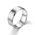 thumbnail image 3 of Lindmeyers Beveled Matte Stainless Steel Wedding Band Ring,0.3",Silver/Gold/Black, 3 of 10