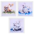 thumbnail image 2 of 3 Unids / Set Moderno Pintura Al Imagen En Mascota Pared Salón Decoración 30x30cm perfecl Cuadro decorativo de la pintura, 2 of 8
