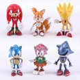 thumbnail image 4 of Juego de 12/6 piezas de minifiguras de Sonic de PVC, juguete de animación, Sonic The Hedgehog, modelo de muñeca, juguetes de animales para niños, regalo de cumpleaños, 5-8 cm, 4 of 5
