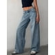 thumbnail image 2 of Pantalones vaqueros Vintage de tiro bajo para mujer, Jeans holgados de pierna recta ancha con bolsillo, ropa de calle para novio, Y2k, 2 of 4