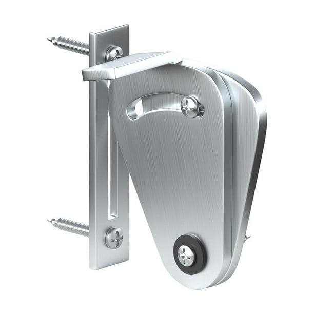 Cerradura de puerta de granero Macarena engrosada de madera para patio interior y exterior Plata