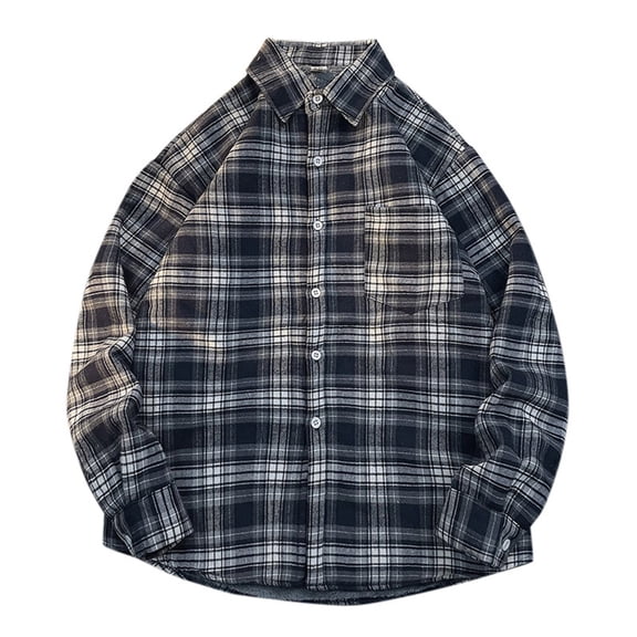 HaoXianJian Mens Shirts Thick Long Sleeve Warm Lined Winter Coat Casual Regular Fits Button Up Jacket Tops Sweatshirts for Fall Winter Plus Size 3X 4X