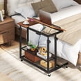 thumbnail image 2 of Patiojoy Bureau Ergonomique Assis-Debout à Hauteur Réglable, Bureau d'Ordinateur Debout avec Plateau Inclinable et Roulettes, Brun Rustique, 2 of 9