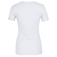 thumbnail image 4 of Womens Shirts V Neck Ribbed Fitted Tight Short Sleeve Basic Knit Spring Summer Tops For Women, 4 of 6
