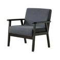 thumbnail image 3 of Gala 3 Piece Sofa and Chairs Set, Gray Fabric, 2 Pillows, Black Wood Frame, 3 of 5