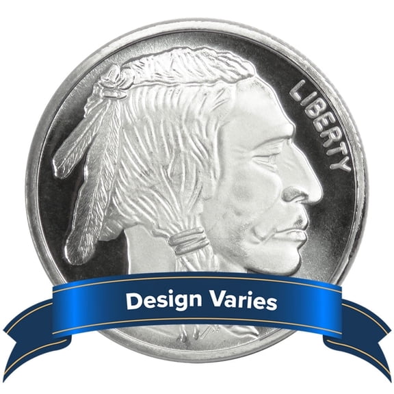1 Troy oz Buffalo .999 Fine Silver Round Design Varies