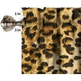 thumbnail image 6 of Leopard Print Valance Curtain Skin Pattern Wild Animal Powerful Panther Big Cat, Rod Pocket Valance Window Treatments 1 Panel Short Curtains for Kitchen Farmhouse Living Room 54 x 18 in, 6 of 6