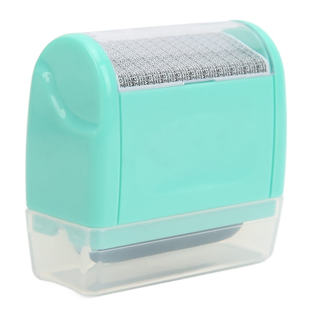 Confidential , Finger Trough Abrasion Resistance Detachable Window ABS Material Identity Protection Roller Stamps For Home For Office Red,Green,Blue