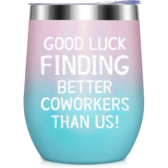 Going Away Gifts for Coworker Women Goodbye, Farewell, Leaving, New Job Promotion Gifts for Colleague Boss Co-worker Friends - Good Luck Finding Better Coworkers Than Us Wine Tumbler, 12-Ounce