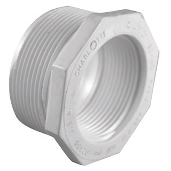 Charlotte Pipe PVC 02112 2400HA Schedule 40 Reducing Bushing, White
