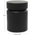 thumbnail image 4 of DecMode 14" x 18" Black Metal Drum Accent Table, 1-Piece, 4 of 13