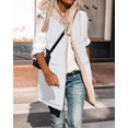 thumbnail image 3 of Fall Long Puffer Vest Women Sleeveless Hooded Reversible Fleece Sherpa Jacket Zip Up Winter Coat Outerwear Vests, 3 of 6