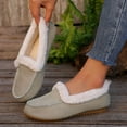thumbnail image 4 of Wensltd Winter Warm Shoes for Women Round Toe Slip On Cozy Lightweight Walking Shoes, 4 of 8