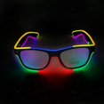 thumbnail image 2 of lunettes Led Lumineuses El Wire Rave Shutter Led Clignotantes Pour Ftes, Edm, Halloween, 2 of 5