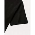 thumbnail image 3 of Camiseta estampada de San Valentín con corazones y árbol para mujer: top negro transpirable y elegante para todas las estaciones con diseño de corazones rosas y rojos, cuello redondo para adultos, hom, 3 of 6