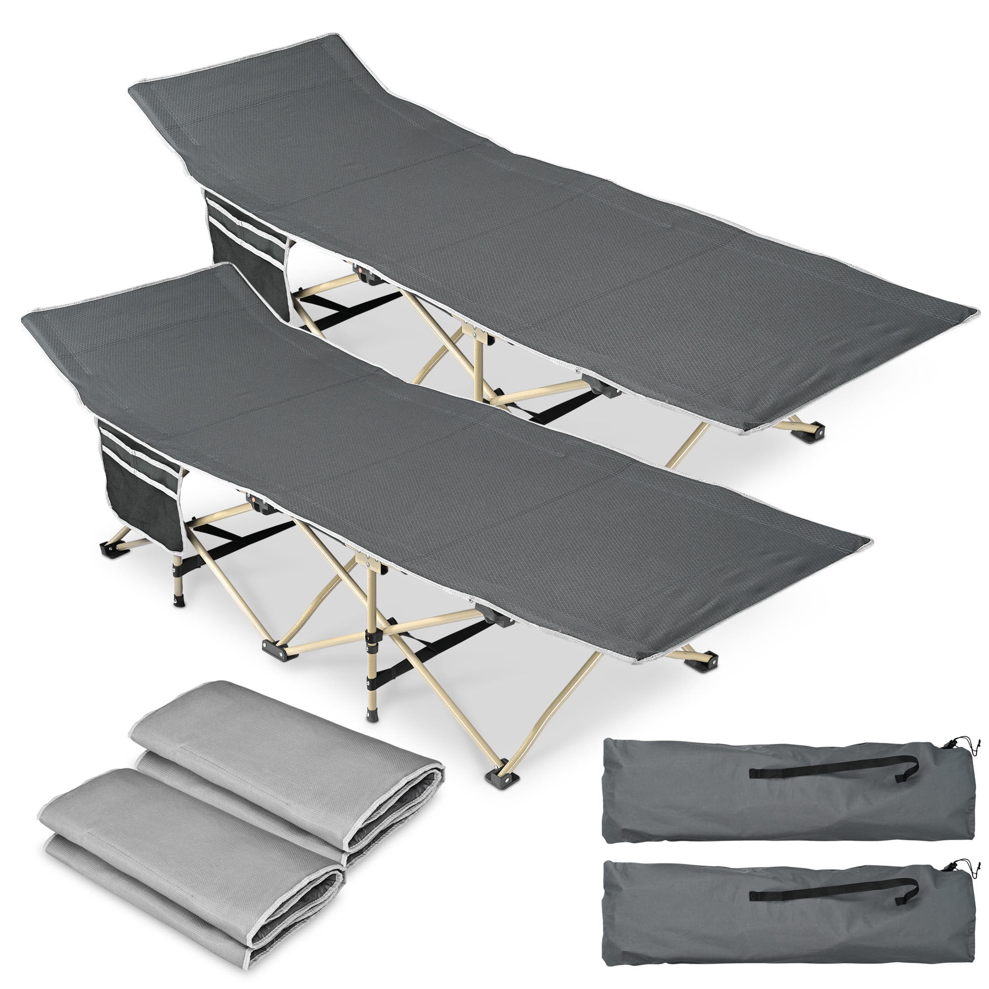 Folding Cot Collapsible Camping Bed with Carrying Bag Travel Outdoor