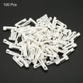 thumbnail image 3 of Uxcell 100Pcs Safety Bar Pins 22mm Brooch Clasp Pin Backs for ID Badges Name Cards Tags DIY Craft, White, 3 of 5