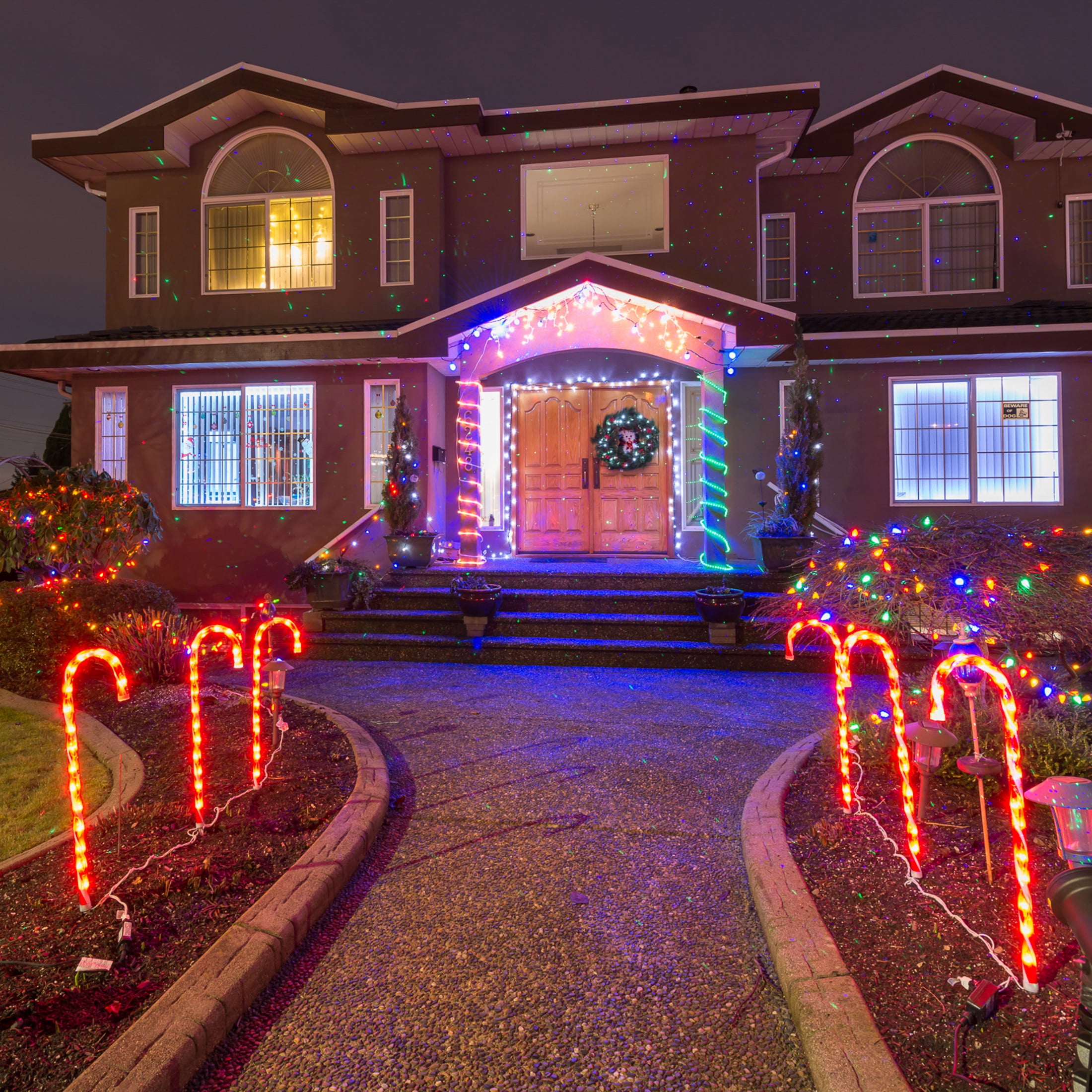 Holiday Time Light-Up Candy Cane, Red, 26"