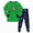 boy outfits-Green, variant on Toddler Boys Warm Clothes Set 2 Piece Long Sleeve Print Pullover Sweatshirt Top Elastic Waist Sweatpants Fall Winter Outfits(Green,2-3 Y)