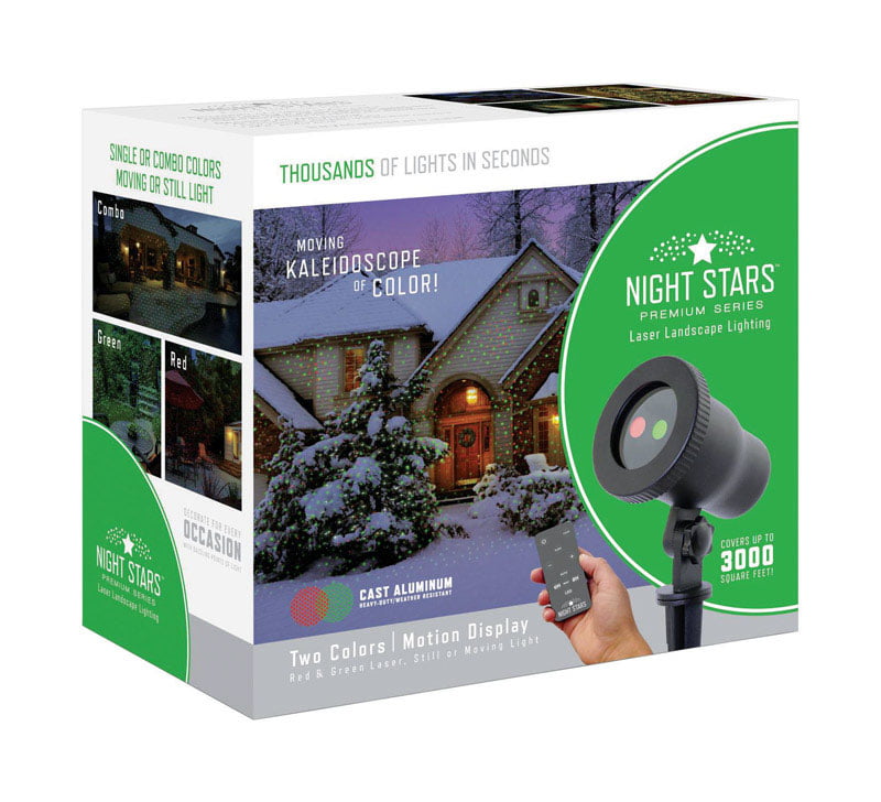 Details about   Night Stars LL03-SRG-R Landscape Lighting Snow Effect w/Red & Green Laser Black 