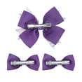 thumbnail image 5 of Unique Bargains 3 Pcs Duckbill Clip Halloween Bow Hair Clip for Women Purple White, 5 of 5