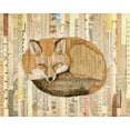 thumbnail image 2 of Galapon, Nikki 24x20 Gold Ornate Wood Framed with Double Matting Museum Art Print Titled - Red Fox Collage III, 2 of 4