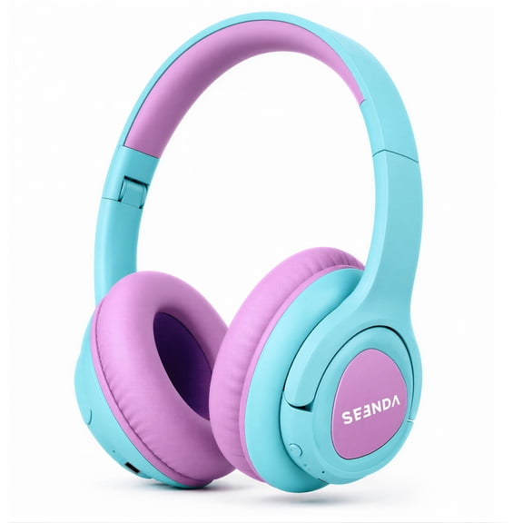 Kids Bluetooth Headphones, 60H Playtime, Volume Limited 85/94dB, Bluetooth 5.3, Foldable Wireless Headphones for Kids with ANC & HD Mic