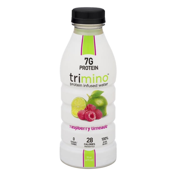 Trimino Protein Infused Water, Raspberry Limeade, 16 Fl Oz, 12 Ct