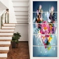 thumbnail image 1 of Flowers and Dove Abstract Design - Floral Canvas Art print, 1 of 3