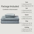 thumbnail image 3 of PURE ERA Duvet Cover Set Twin Size 100% Jersey Cotton 2pc Bedding Set 1x Pillow Sham Blueish Gray, 3 of 5