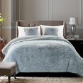 thumbnail image 1 of Chanasya Super Soft Fuzzy Shaggy Faux Fur Throw Blanket - Chic Design Snuggly Plush Lightweight with Fluffy Reversible Sherpa for Couch Living Room Bedroom and Home Décor (Queen) Gray, 1 of 2