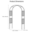 thumbnail image 3 of Garderth Garden Arch Trellis For Climbing Plants,Metal Garden Arbor,Weather-Resistant Decorative Wedding Arch Iron Frame Archway For Patio Lawn Pathway Event Party Ceremony, 3 of 7