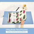 thumbnail image 5 of Tropical Hibiscus and Leaves 9.8x7.1in Water Resistant Binder Pouch, 3-Ring Compatible, Transparent Front, 5 of 6