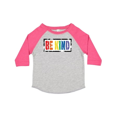 

Inktastic Be Kind Stencil LGBT Rainbow Gift Toddler Boy or Toddler Girl T-Shirt