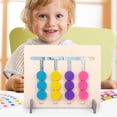 thumbnail image 4 of Wooden Block Toy, 18 Cards Logic Training Four Color Animal Wooden Block Logic Toy  For Baby, 4 of 8