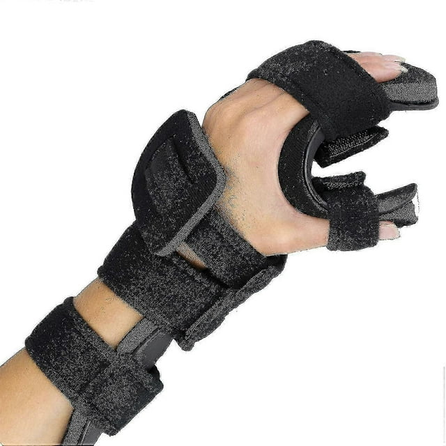 Stroke Hand Splint- Soft Resting Hand Splint Compatible With Flexion Contractures, Comcompatible Withtably Stretch And Rest Hands Compatible With Long