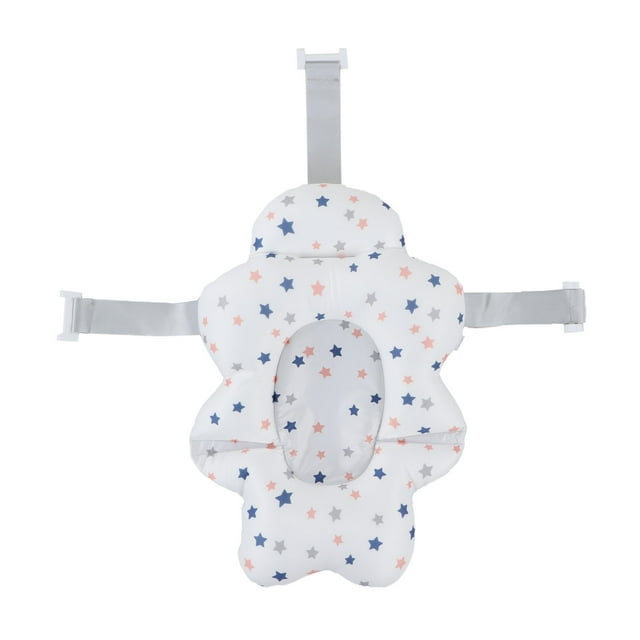 Asiento de baño para bebé, universal, flotante, plegable, suave y cómodo, alfombrilla de apoyo para bañera de bebé, color blanco