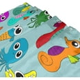 thumbnail image 3 of Coolnut Shower Curtain and Rug Set Funny Sea Creatures Polyester Waterproof Bath Curtain and Mat with Hooks 72" x 72", 3 of 6