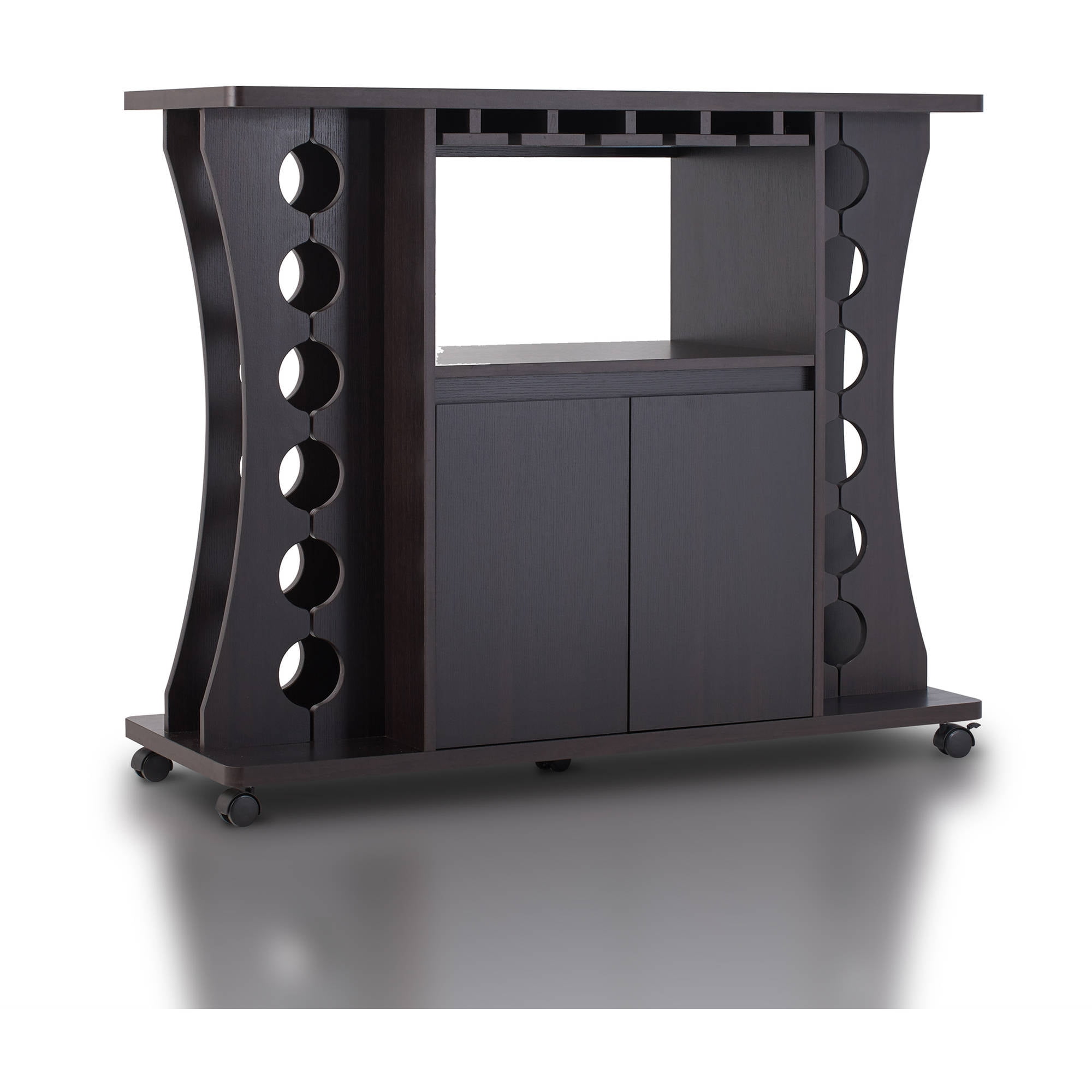 Furniture of America Alton Modern Multi-Storage Buffet, Espresso