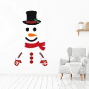 Gmogad Non-woven Christmas Door Hanging Decoration with Snowman and Deer Design, Easy to Paste or Remove, Perfect for Home, Storefront or Mall Display, Adds Warm Festive Cheer and Holiday Atmosphere