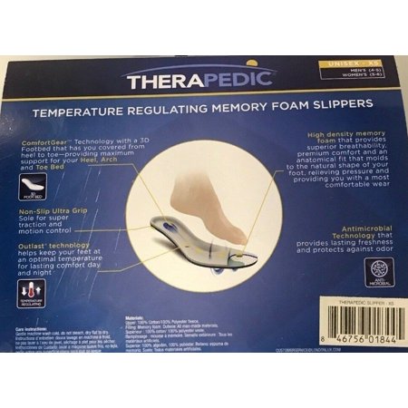 therapedic flip flop slippers