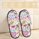 thumbnail image 2 of Fotbe Peace Love and Dove Flower Power Pantuflas Peludas para Mujer con Estampado, Zapatillas de Peluche, Zapatos de Invierno para Casa, Uso Interior y Exterior-Large, 2 of 8