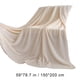 thumbnail image 3 of Frazada Manta de forro polar súper suave y cálida de 150 x 200 cm para sofá cama, color beige liso (1 unidad) JASKFLY, 3 of 8