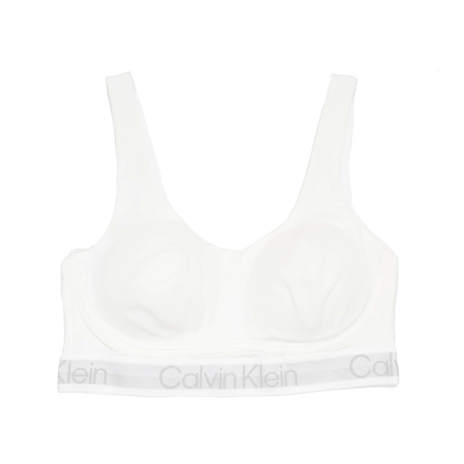 Calvin Klein Women's Structure Cotton Lightly Lined Bralette, Classic White,XL US