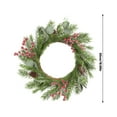 thumbnail image 3 of Christmas Simulation Vine Wreath Pine Leaf Berry Wreath Ornament Door Front Hanging Garland For Xmas Outdoor Indoor Decor, 3 of 5